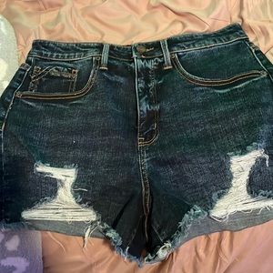 Buckle Black distressed jean shorts never worn